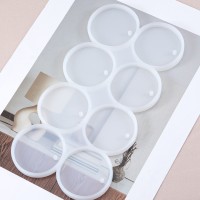 Epoksi Çoklu Yuvarlak Daire Delikli Anahtarlık Kolye Kalıbı Silikon 5x5cm GT9561