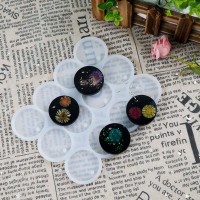 Epoksi Çoklu Yuvarlak Daire Delikli Anahtarlık Kolye Kalıbı Silikon 3.4x3.4cm GT9562