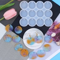 Epoksi Çoklu Yuvarlak Daire Delikli Anahtarlık Kolye Kalıbı Silikon 3.4x3.4cm GT9562