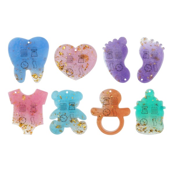 Epoksi Bebek Ayak Emzik Diş Biberon Anahtarlık Kalıbı Silikon GT9558