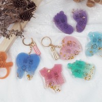 Epoksi Bebek Ayak Emzik Diş Biberon Anahtarlık Kalıbı Silikon GT9558