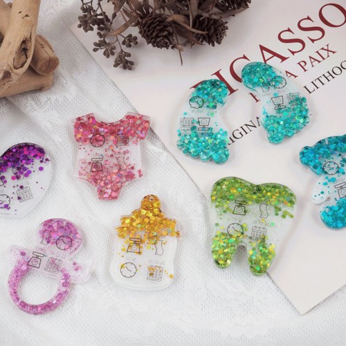 Epoksi Bebek Ayak Emzik Diş Biberon Anahtarlık Kalıbı Silikon GT9558