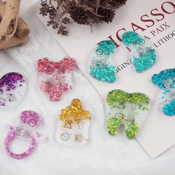 Epoksi Bebek Ayak Emzik Diş Biberon Anahtarlık Kalıbı Silikon GT9558