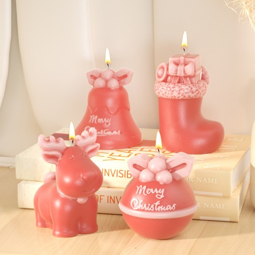 Silikon Mum Kalıbı Yılbaşı Noel Baba Ev Dekorasyon Mum Kalıpları 10x6.8cm GT9565