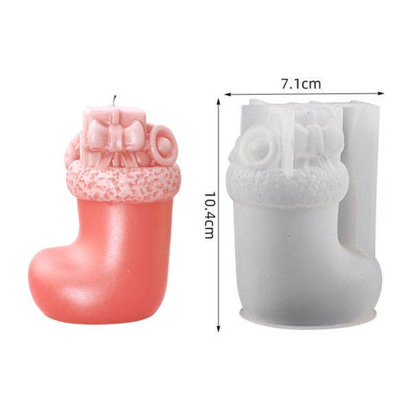 Silikon Mum Kalıbı Yılbaşı Noel Kar Ayakkabı Ev Dekorasyon Mum Kalıpları 10.4x7.1cm GT9567 Silikon Mum Kalıbı Yılbaşı Noel Kar Ayakkabı Ev Dekorasyon Mum Kalıpları 10.4x7.1cm GT9567