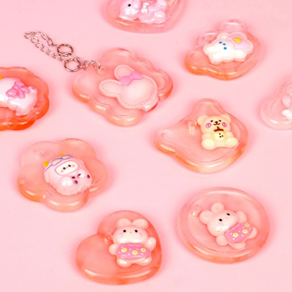 Epoksi Çoklu Figürler Bombeli Anahtarlık Kalıbı Silikon GT9596