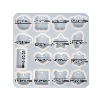 Epoksi Çoklu Figürler Bombeli Anahtarlık Kalıbı Silikon GT9596