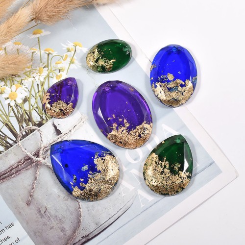 Epoksi Çoklu Kristal Damla Kolye Kalıbı Silikon GT9584