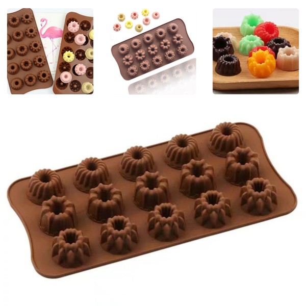 Çikolata Mini Donut Kalıbı Jelibon Donut Şeker Hamuru Silikon Kalıbı GT1303 Çikolata Mini Donut Kalıbı Jelibon Donut Şeker Hamuru Silikon Kalıbı GT1303