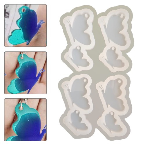 Epoksi Çoklu Anahtarlık Kelebek Kalıbı Silikon EM314