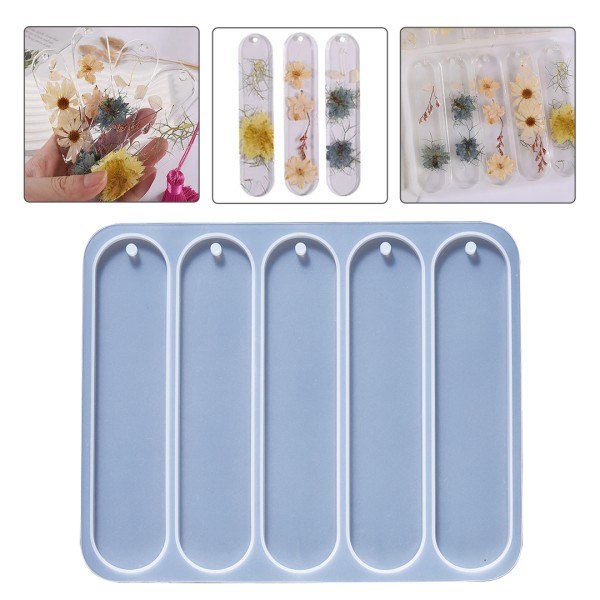 Epoksi Çoklu Oval Kitap Ayracı Kalıbı Silikon GT9542