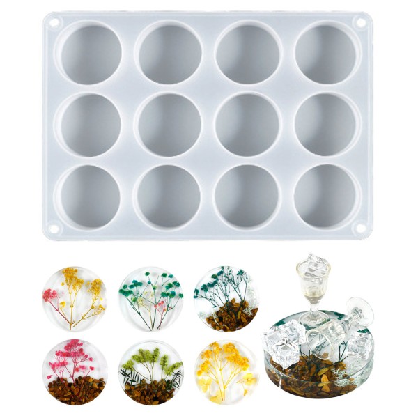 Epoksi Çoklu Yuvarlak Daire Dekoratif Obje Kalıbı Silikon 5x5x2cm GT9533 Epoksi Çoklu Yuvarlak Daire Dekoratif Obje Kalıbı Silikon 5x5x2cm GT9533