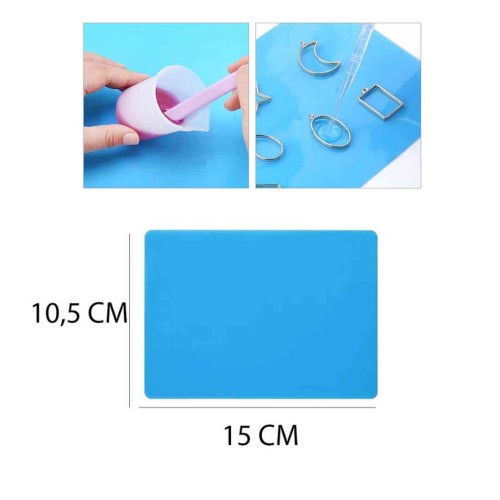 Epoksi Masa Koruyucu Silikon Pedi Silikon Çalışma Matı 15x10.5cm GT-9448