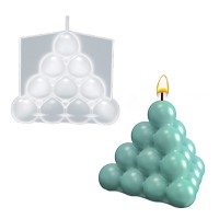 Epoksi Üçgen Bubble Mum Kalıbı Sabun Kalıbı Silikon GT9617 Epoksi Üçgen Bubble Mum Kalıbı Sabun Kalıbı Silikon GT9617