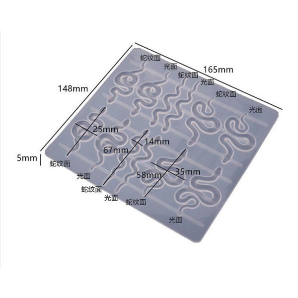 Epoksi Silikon Çoklu Snake Takı Kalıbı Epoksi Silikon Çoklu Snake Takı Kalıbı
