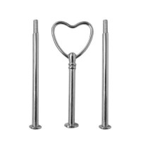 Epoksi Kek Standı Kalp Kulp Gümüş M005 Epoksi Kek Standı Kalp Kulp Gümüş M005