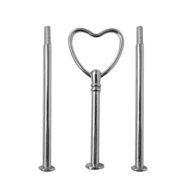 Epoksi Kek Standı Kalp Kulp Gümüş M005 Epoksi Kek Standı Kalp Kulp Gümüş M005