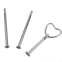 Epoksi Kek Standı Kalp Kulp Gümüş M005 Epoksi Kek Standı Kalp Kulp Gümüş M005