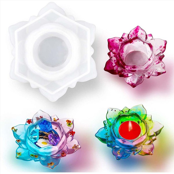 Epoksi Silikon Lotus Mumluk ve Çerezlik Kalıbı Epoksi Silikon Lotus Mumluk ve Çerezlik Kalıbı