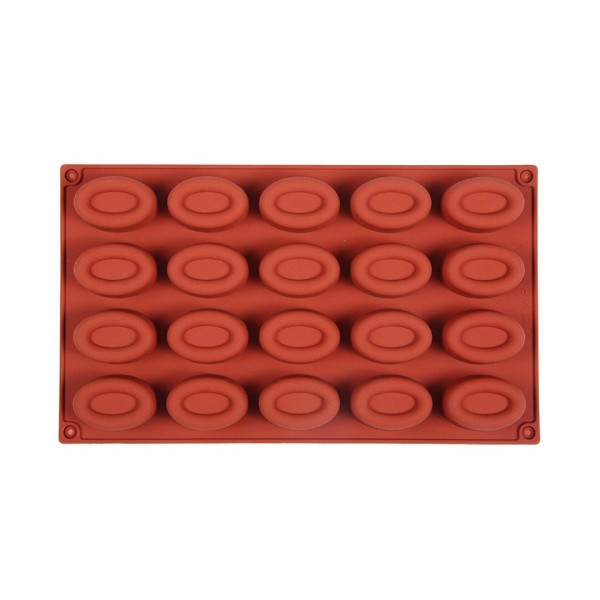 Çörek Oval Şekil Kek   Çikolata Silikon Kalıbı