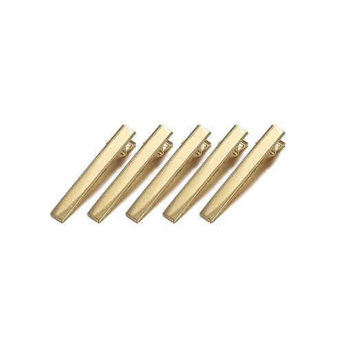 Dikdörtgen Toka Klipsi 4.5cm Gold 5 adet