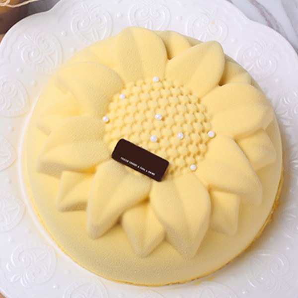 Ayçiçeği 3D Yuvarlak Silikon Kek Kalıbı GT107