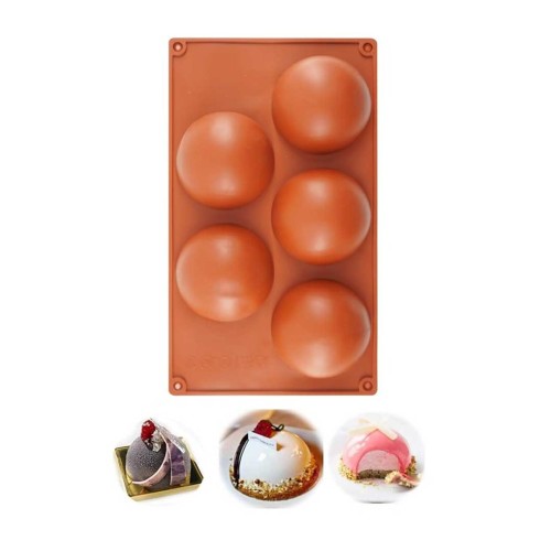 Büyük Boy Top Küre Yarım Top Silikon Çikolata Kek Kalıbı GT-0098