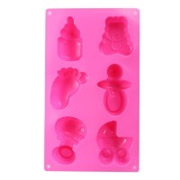 Bebek Duşu Ayakları Meme Ucu Ayı Kalıp Kek Silikon Kalıbı GT108