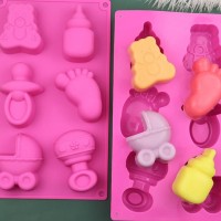 Bebek Duşu Ayakları Meme Ucu Ayı Kalıp Kek Silikon Kalıbı GT108