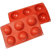 Yarım Küre 6 lı Pasta Kek   Çikolata Silikon Kalıbı GT127