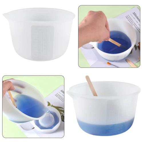 Epoksi Beaker Döküm Karıştırma Kabı Silikon 600ml