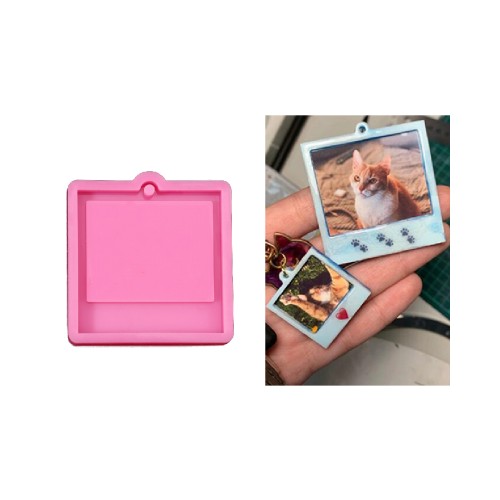 Epoksi Silikon Büyük Kare Fotoğraf Çerçevesi ve Anahtarlık Kalıbı