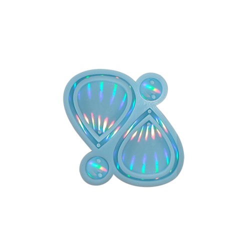 Epoksi Silikon İkili Hologramlı Damla Takı ve Anahtarlık Kalıbı