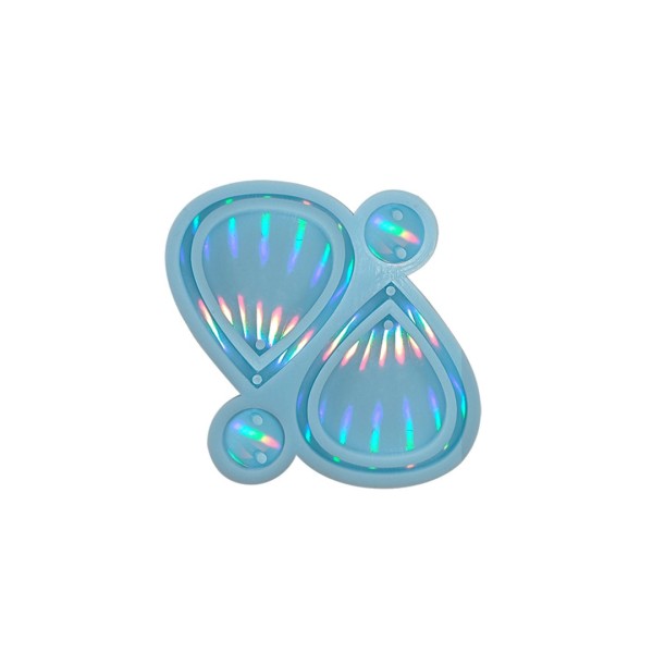 Epoksi Silikon İkili Hologramlı Damla Takı ve Anahtarlık Kalıbı Epoksi Silikon İkili Hologramlı Damla Takı ve Anahtarlık Kalıbı