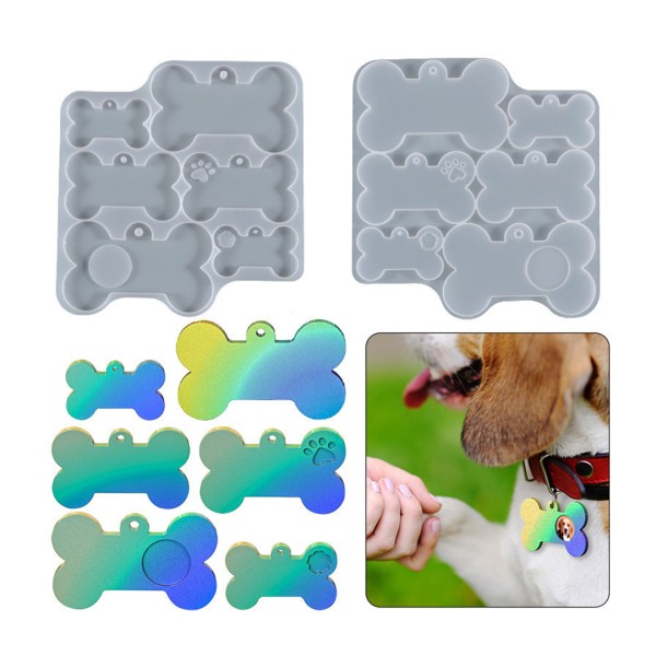 Epoksi Silikon Çoklu Kedi Köpek Tasma İsimlik Kalıbı