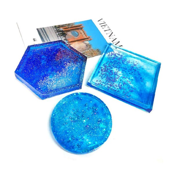 Epoksi Küçük Bardak Altlığı Kanallı Silikon Kalıbı 8.5cm Epoksi Küçük Bardak Altlığı Kanallı Silikon Kalıbı 8.5cm