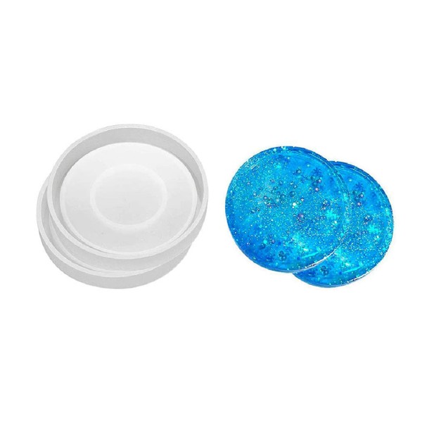 Epoksi Küçük Bardak Altlığı Kanallı Silikon Kalıbı 8.5cm Epoksi Küçük Bardak Altlığı Kanallı Silikon Kalıbı 8.5cm
