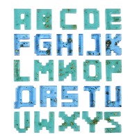 Epoksi Büyük Mozaik Piksel Silikon Harf Kalıbı