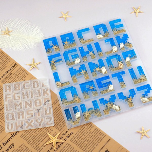 Epoksi Büyük Mozaik Piksel Silikon Harf Kalıbı