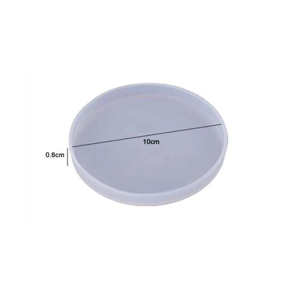 Epoksi Yuvarlak Daire Bardak Altlığı Silikon Kalıbı - 10cm Epoksi Yuvarlak Daire Bardak Altlığı Silikon Kalıbı - 10cm