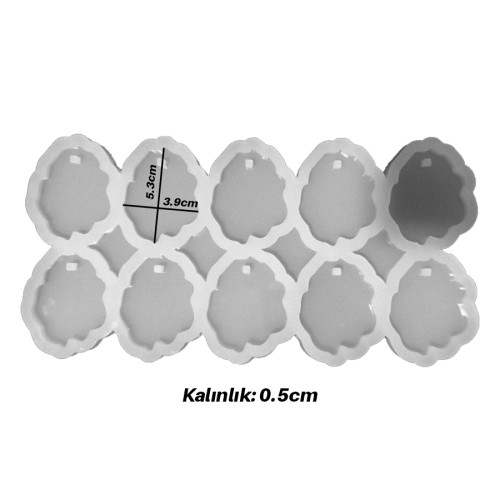 Epoksi Dalgalı Kolye Anahtarlık Silikon Kalıbı EM218 Epoksi Dalgalı Kolye Anahtarlık Silikon Kalıbı EM218